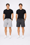 Men's Shorts Set of 2 Gray Smoked – Cotton Comfortable Fit Basic Daily Shorts