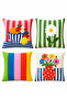 Ays Home Flowerpot Patterned Garden Home 4-Piece Throw Pillow Cover Set - 3