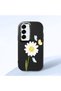 Black Silicone Case Compatible with Samsung Galaxy S25 Plus with Shock-Absorbing Camera Protections