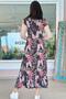 Double-Breasted Collar Skirt Pleated Viscose Dress 6Y230 - 2