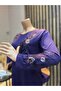 Women's Middle Age and Above Round Viscose Elegant Floral Pattern Mother Combed Cotton Blouse - 3