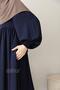 Asya Balloon Sleeve Dress Navy Blue - 7