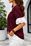 Women's Crepe Blouse with Bow Collar and Ruffled Sleeves - 2