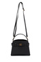 Lock Accessory Belt Detailed Jessie Women's Crossbody Bag Black Glittery