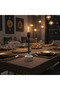 Black Metal Candle Holder with White Chalk Base for Luxury Table Decoration – 23 cm - 2