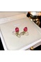 Crystal Stone Tulip and Pearl Combination Earrings - Stylish and Modern Design - 2