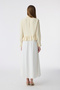 Scarf and Buttoned Flounce Butter Shirt 0122 - 6