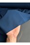 Light Navy Blue Inner Showers Crepe Chiffon Fabric Dress Clothing Fabric - 2
