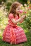 Baby Girl Birthday Party Wedding Dress Double Set Short Sleeve Floral Bow - 2