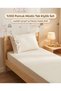100% Cotton Muslin Elastic Single Bed Sheet and Scalloped Pillowcase Set 90X190 cm