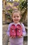 Orthopedic Sole Beaded Detailed Stylish Closed-Front Children's Slippers and 5 Pairs of Colorful Figured Patterned Luxury Buckle Set - Comfortable Park and Daily Home Combination Pack for Little Princesses - 2