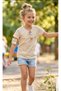 Girl's Summer T-Shirt, Super Quality %Cotton Fabric, Single Top, 1 Piece, Light Beige Color, Super Quality, Full Lycra, Stretchy Cotton Fabric, 100% Travel-Friendly, Special Daily Wear. - 3