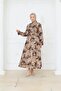 Seasonal Tunic Dress with Flower-Patterned Belt Detail - 6