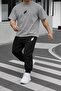 Unisex Wide-Let T-Shirt and Sweatpants Set with Double Line Print