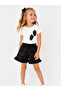 طقم علوي وسفلي مطرز بالورود للفتيات مع شورت - 2