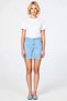 Women's Plus Size Shorts Denim High Waist Skinny Cut Stretchy Button Zipper Pocket Short Leg Tassel Detail - 4