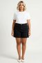 Women's Plus Size Shorts Denim High Waist Elastic Mini Straight Leg Non Stretch Durable - 4