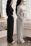 2-Piece Women's Sweatpants 2 Colors (Black-Grey) Loose-Fit Oversize Wide Leg Comfortable Waist-Tie Sweatpants - 2