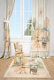 Soft Fox Patterned Single Wing Background Curtain - 3