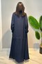 Lingerie Dress Cupra Set with Wooden Necklace and Accessories Tunic Dress 904 Navy Blue - 5