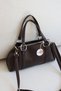 Women's Silver Ring Detailed Handbag Curved Design Stylish Daily Shoulder Bag En28 Size15 - 5