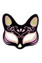 Yellow Pink Glitter Cat Mask with Black Suede Coating 17x14 Cm - 4