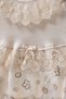 Baby Girl Lace Collared Floral Jumpsuit Shorts Romper Cream - 5
