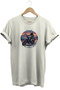 Motorcycle Printed Men's T-Shirt Vintage Retro Design Graphic Print Crew Neck