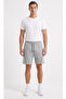 Men's Regular Fit Shorts with Front Piping Detail and Zippered Pockets - 6