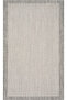 Fresco Anthracite Ecru Washable Nordic Bordered Bath Mat 60 X 100 23745P - 2