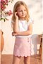 Girl's Pink Cherry Detailed Shorts Skirt