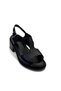 Genuine Leather Orthopedic Women's Sandals – Low Heeled Casual & Summer Comfortable Stylish Sandals with Stitching Detail - 2