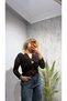 Women's Lace Detailed Long Sleeve Stylish Blouse with Necklace and Brooch - 5