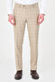 Plaid Slim Fit Classic Men's Trousers Beige - 38370.26Y - 3