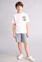 H4321A8Wt34 White New Regular Fit Crew Neck Printed Short Sleeve T-Shirt for Boys - 2