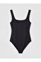 Esvab • Modern & Distinctive Square Collar Women's Snap Fastener Bodysuit - 2