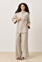 Nua Striped Suit Mink