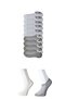 Glb-Stl41414 Gray and White Men's Invisible Socks 9 Pairs