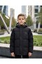 Boy's Pocket Detailed Long Sleeve Water Repellent Hooded Coat