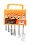 طقم مفاتيح ربط على شكل حرف L مكون من 6 قطع، مفتاح سداسي مفتوح بزاوية 90 درجة من الكروم فاناديوم، مقاسات 8/10/12/13/14/17 مم