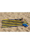 Yellow Navy Blue Patterned Digital Printed Youth Beach Towel Cotton Beach Towel Sea Towel - 4