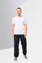 Jeans Men Regular Fit Brand Logo Jogger Pants, Black - 2