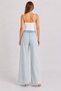 Women's Wide Leg Elastic Waist Palazzo Jean Raw Wide Leg - 4