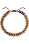 Honey Datestone Bracelet for Men, Natural Date Pit Beaded Bracelet, Handmade Adjustable Jewelry - 7