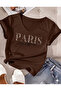 V-Neck Mix Printed Women's T-Shirt