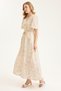 Long Scalloped Embroidery Motif Dress - 2