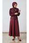 Women's Skirt Saten Mevlana Model Top with Lace Inside Lining and Cuffs Wedding Suit - 3