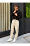 Men's Relax Fit Elastic Waist Jogger Beige Linen Trousers