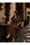Women's Cotton Comfortable Fit Linen Dress - 4