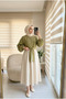 Women's Modal Fabric Hijab Blouse with Tie-Front Detail - 3
